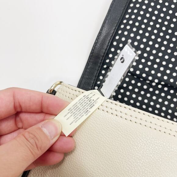 Kate Spade Cream Black Primrose Hill Little Kaelin Two Tone Crossbody Bag Bow - Picture 10 of 14